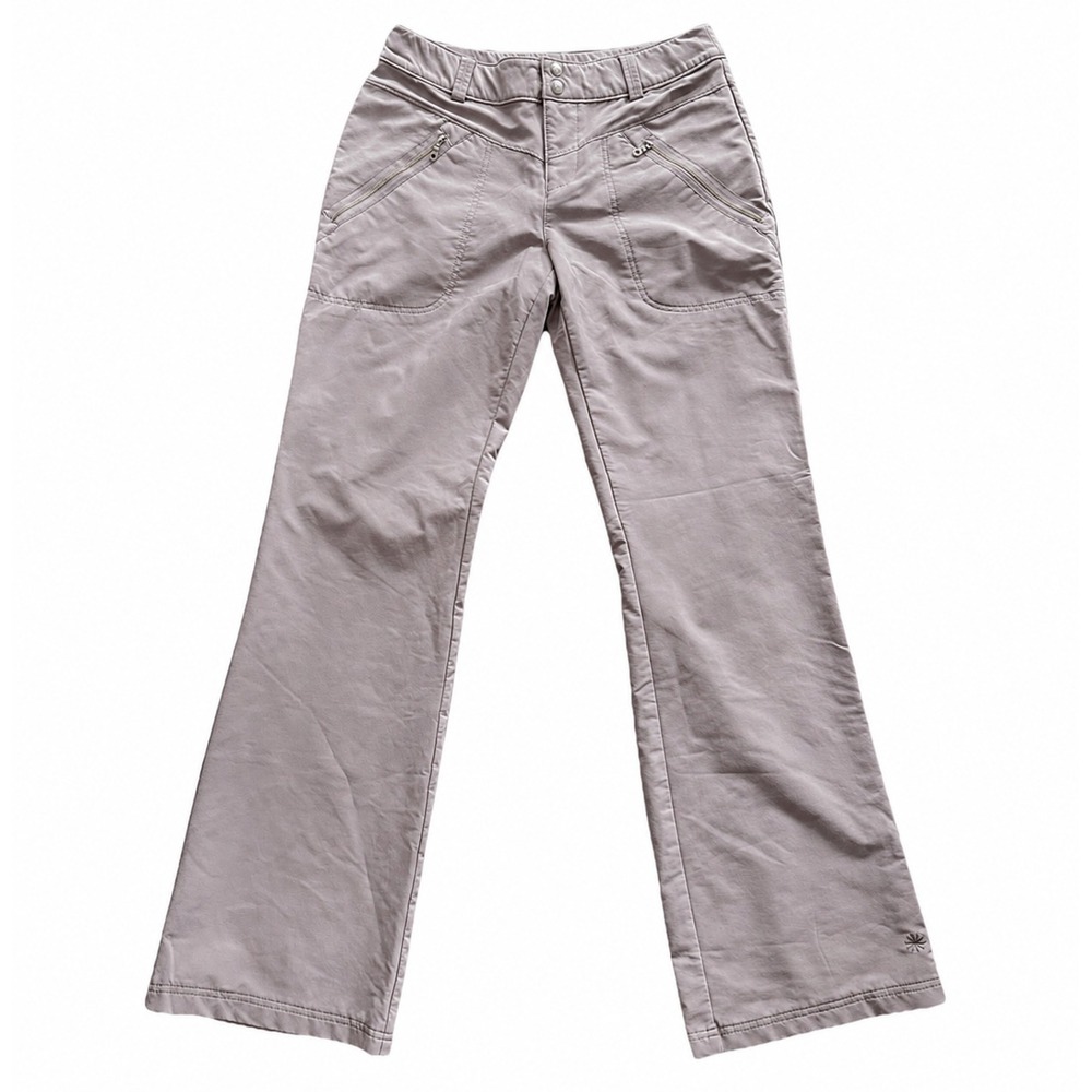 Athleta Fleece Lined Hiking Pants Women 8 Tall Mauve Adjustable Waist 30x32